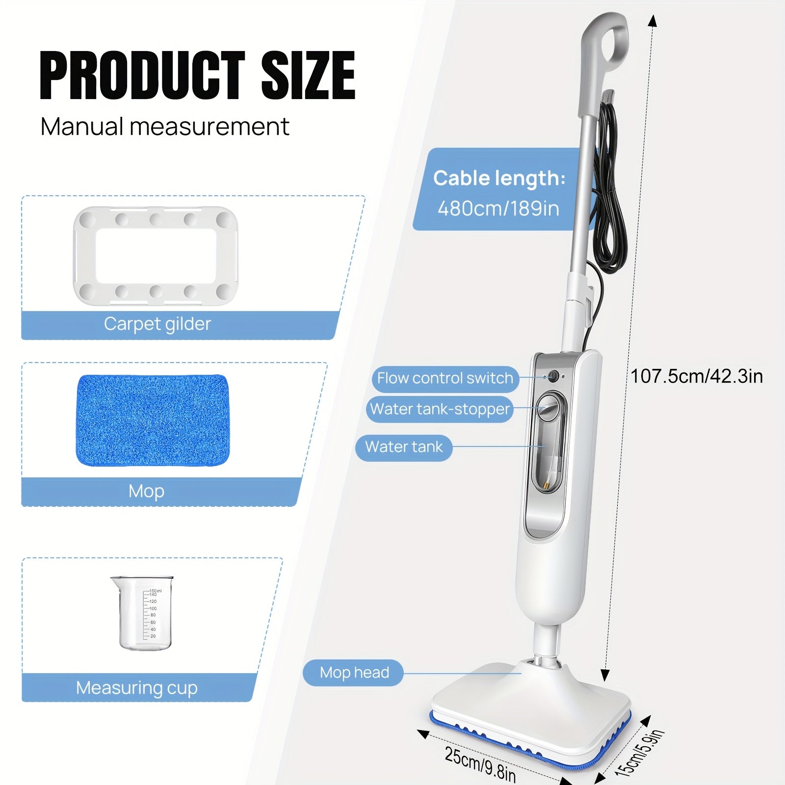Multi-Use Fast Heating Electric Steam Cleaner