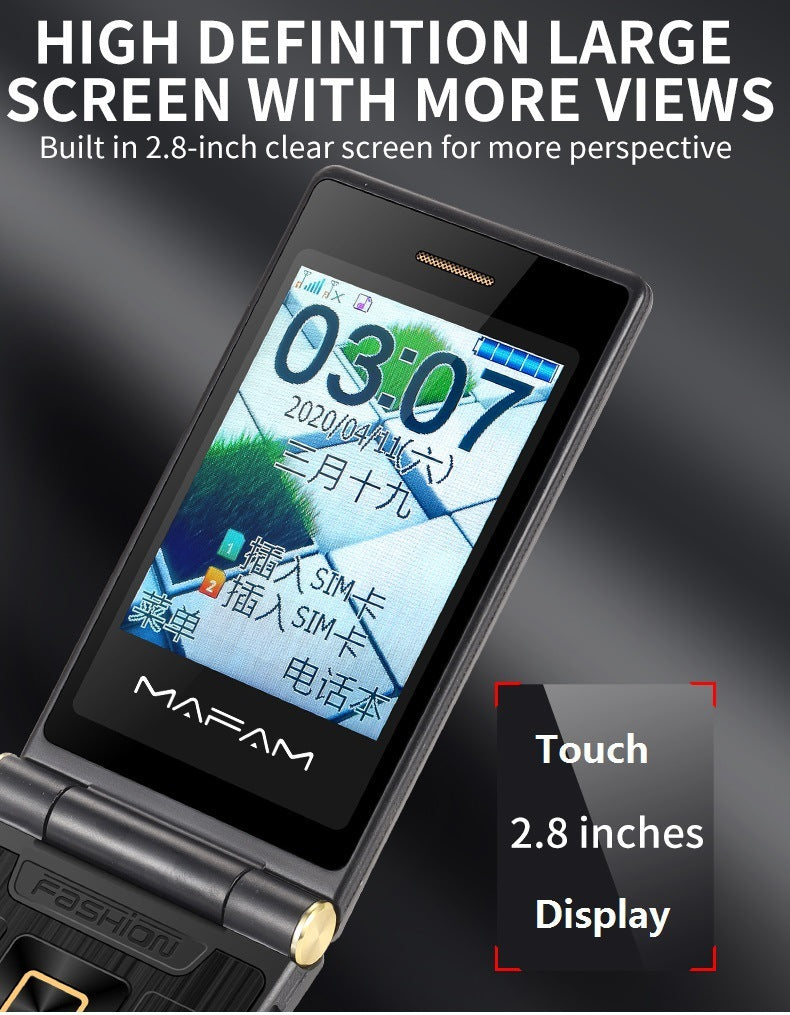 Full Network Connectivity Dual Screen Flip Phone