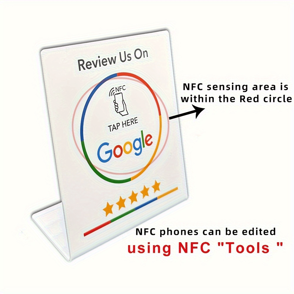 1pc Google Review NFC Stand - Sleek