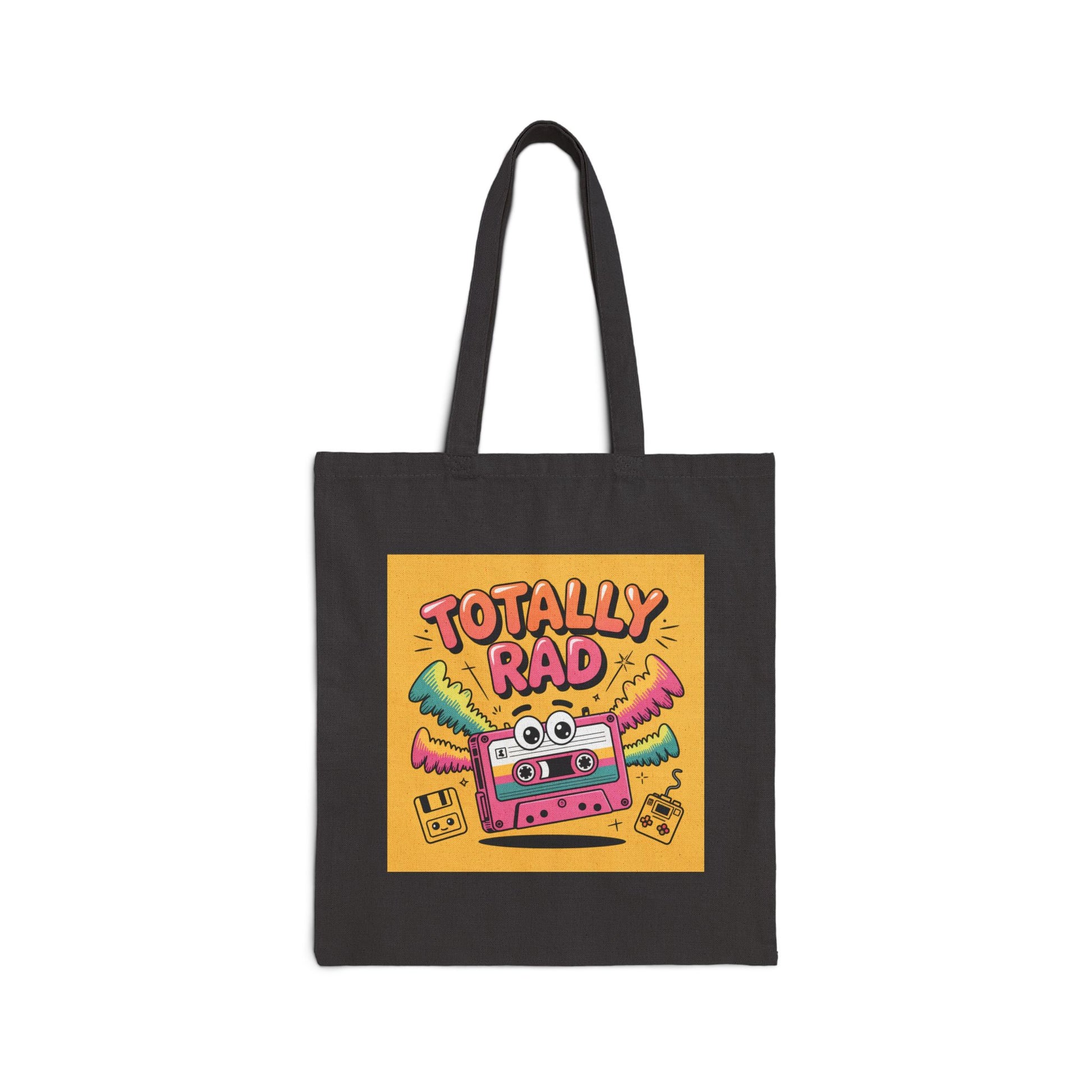 Totally Rad Cotton Canvas Tote Bag - Retro Style for Music Lovers