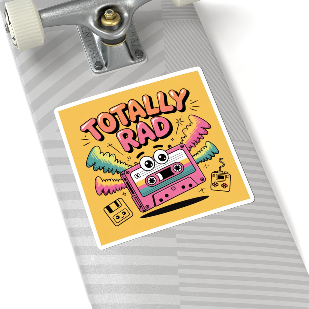 Totally Rad Cassette Tape Kiss-Cut Stickers - Retro Vibe for Fun Decorating