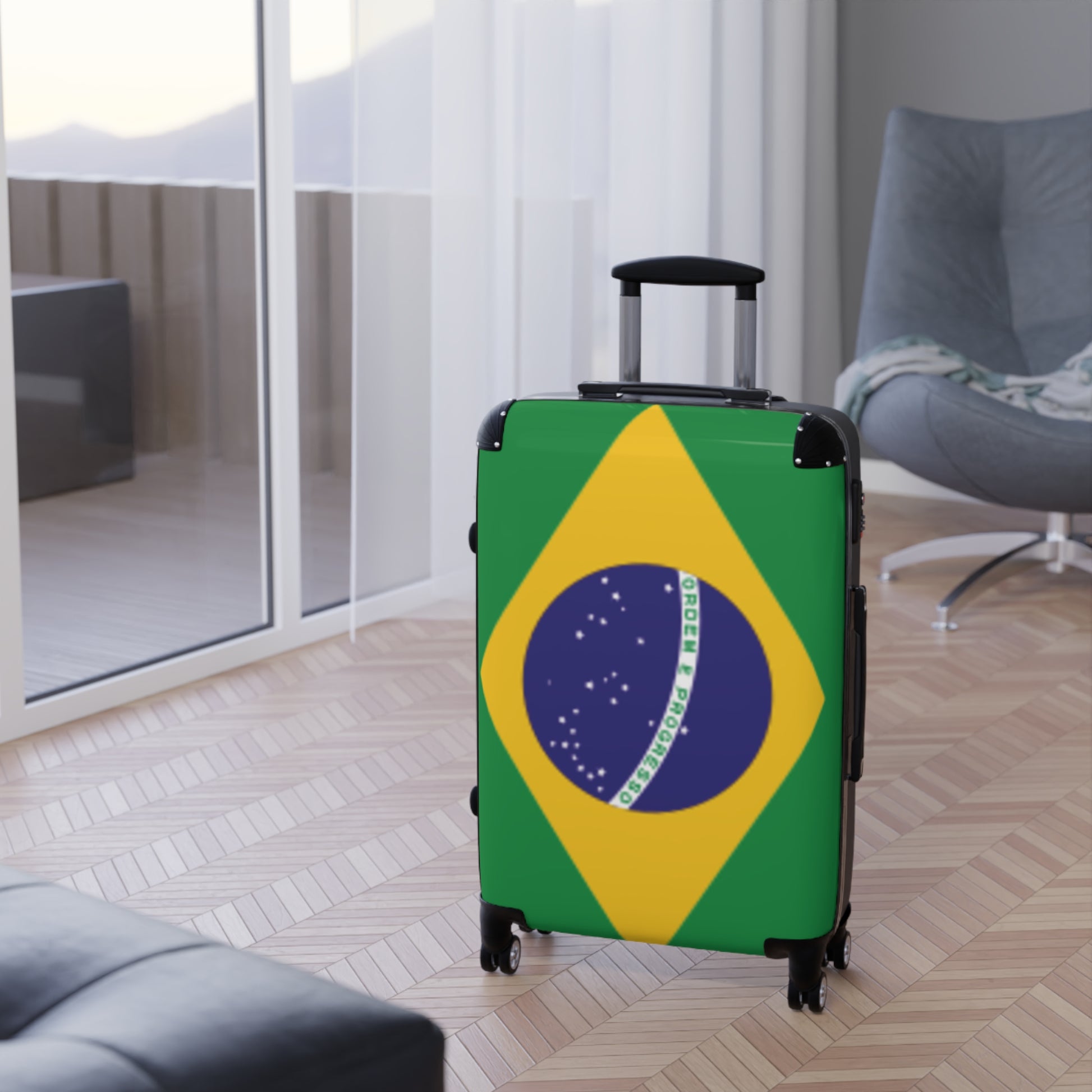 Auriverde Suitcase - Brazilian Flag Luggage
