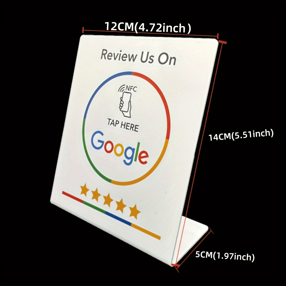 1pc Google Review NFC Stand - Sleek