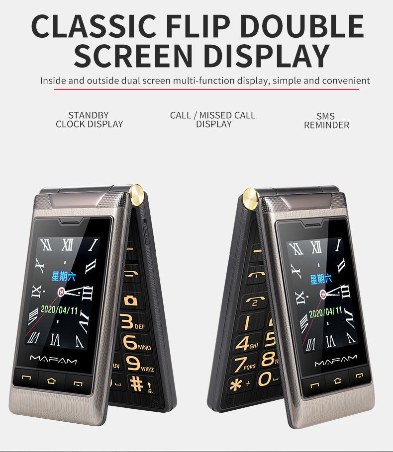 Full Network Connectivity Dual Screen Flip Phone