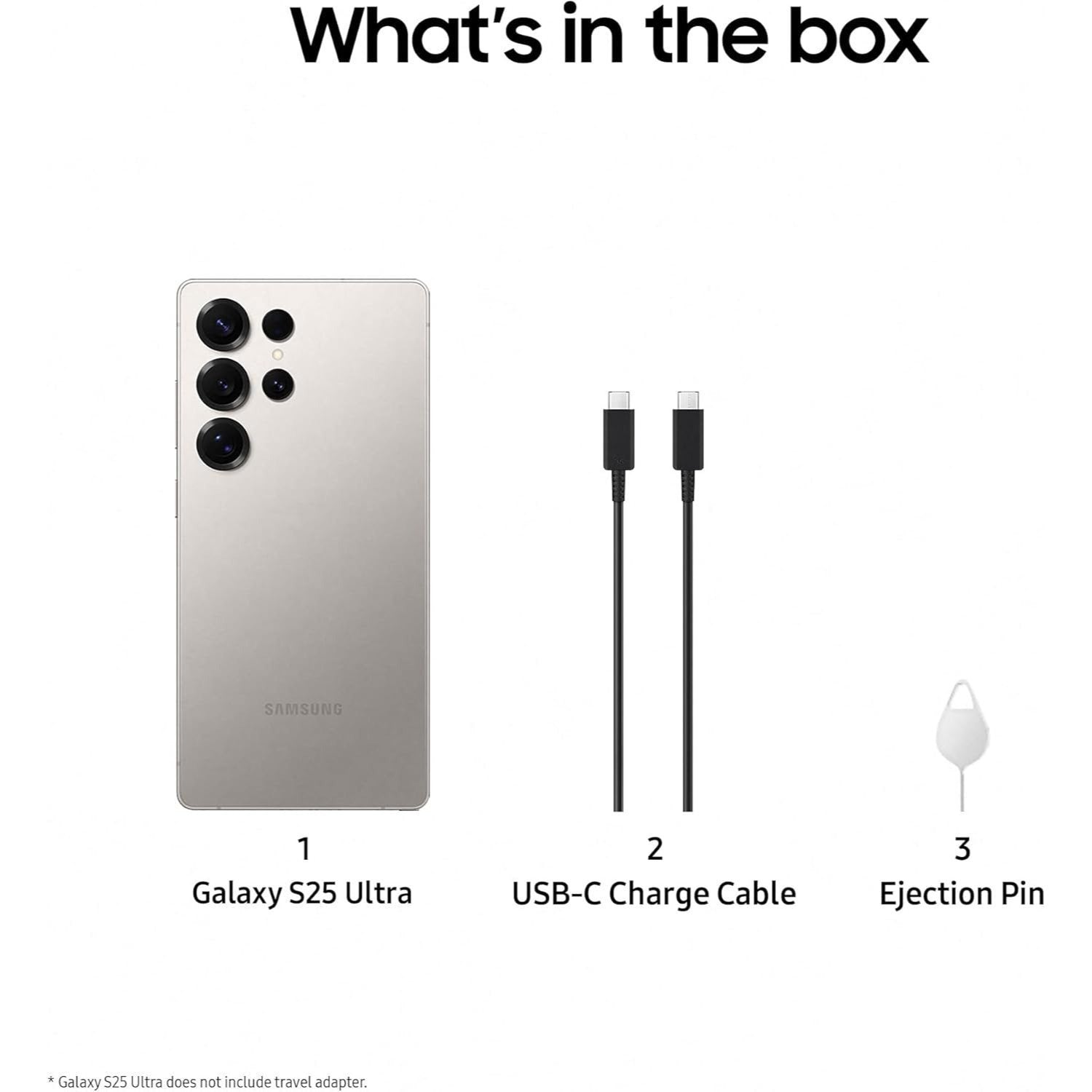 Samsung Galaxy S25 Ultra 5G (2025) 512GB Storage + 12GB RAM SM-S938B Qualcomm Snapdragon 8 Elite SIM Free Factory Unlocked Android 15 Smartphone (Titanium Black)