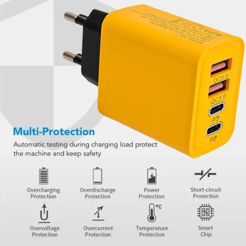 120W Fast Charging Mobile Phone Charger QC3.0