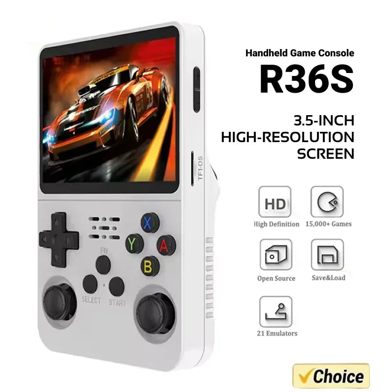 Open Source R36S Retro Handheld Video Game Console