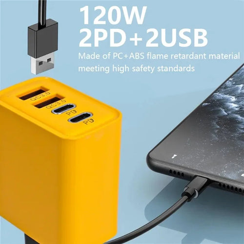 120W Fast Charging Mobile Phone Charger QC3.0