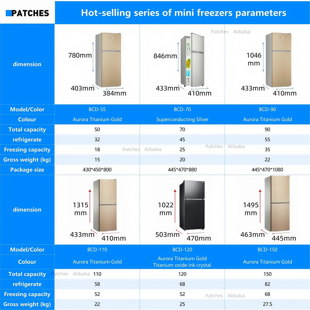 HAOYUNMA Fridge Freezer