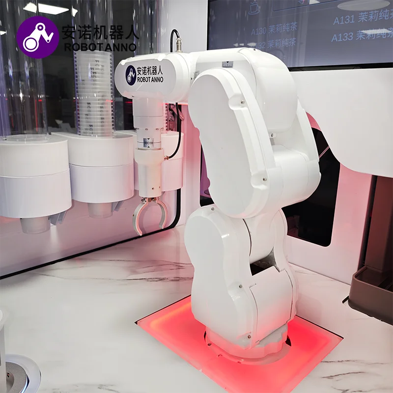 AI Bubble Tea Robot Vending Kiosk Machine Automatic Robot Handling Coffee Robot Vending Machine