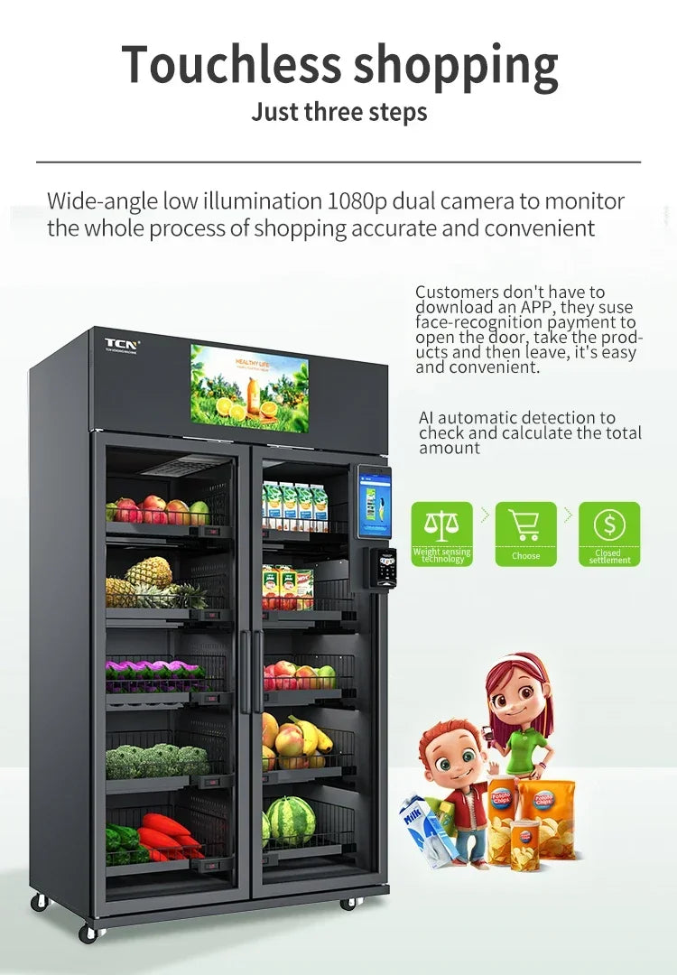 Automatic Self service Fresh Fruit Vending Machine