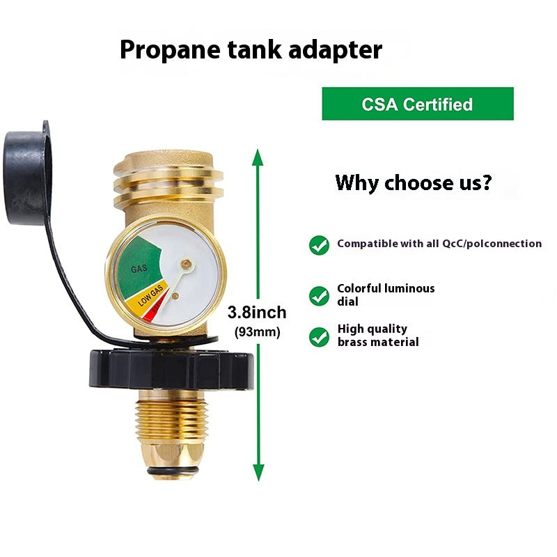 American QCC With Pressure Gauge Adapter