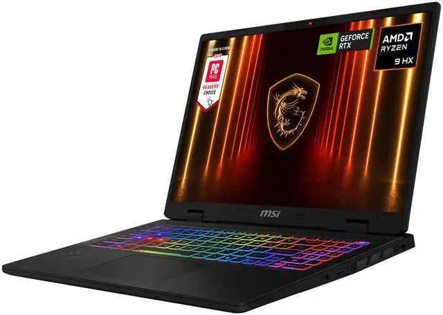 MSI CROSSHAIR A16 Gaming Laptop - 16" QHD+ 240hz - AMD Ryzen 9-8940HX - GeForce RTX 5060 - 32GB DDR5 RAM - 1TB SSD (D8WFKG-015US)