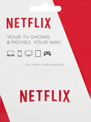 Netflix Gift Card (5-100 ALL CURRENCIES SUPPORTED)